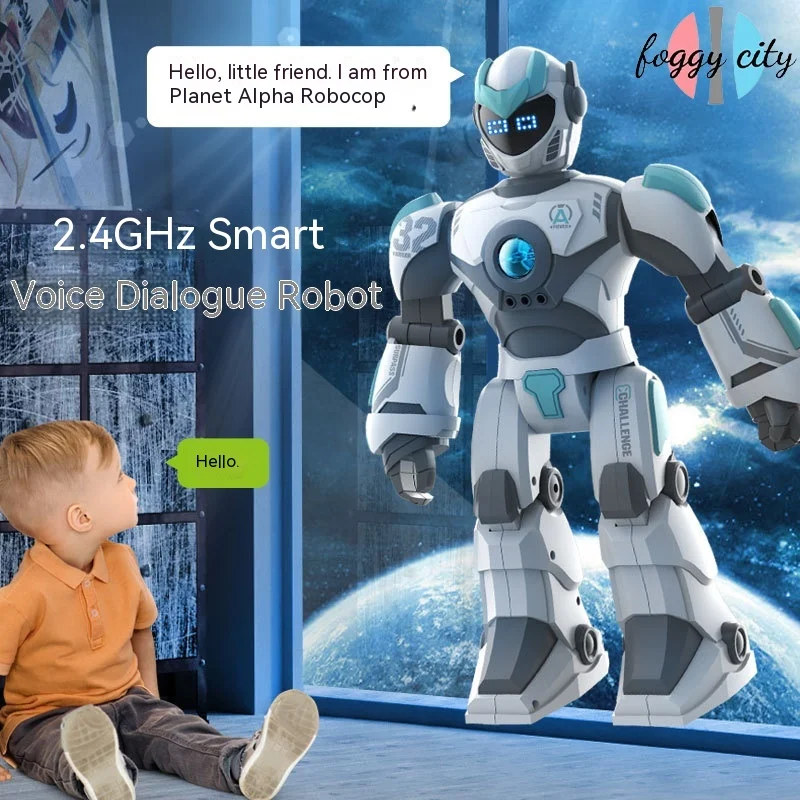 

New Intelligent Voice Remote Control Dialogue Robot Programming Dialect Induction Electric Interactive Children's Toy Gifts