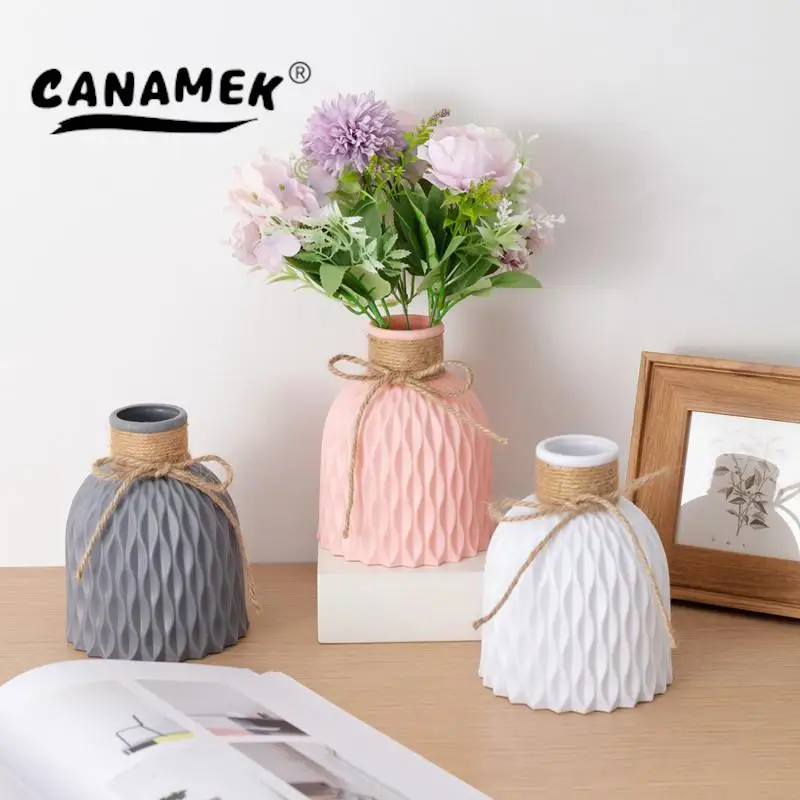 1pc Modern Flower Vase Imitation Ceramic Flower Pot Decoration Home Plastic Vase Flower Arrangement Nordic Style Home Decoration
1pc Modern Flower Vase Imitation Ceramic Flower Pot Decoration Home Plastic Vase Flower Arrangement Nordic Style Home Decoration