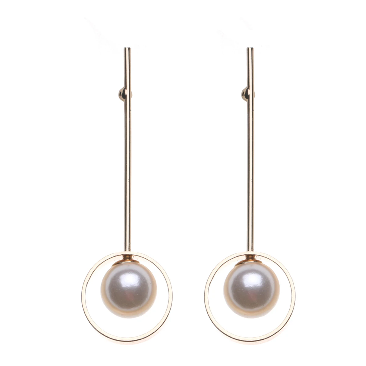 

CARTER LISA Long Simulated Pearl Drop Earrings for Women Gift Bijoux Korean Ear Jewelry OL Gold Plating Pendientes Boucle d'orei