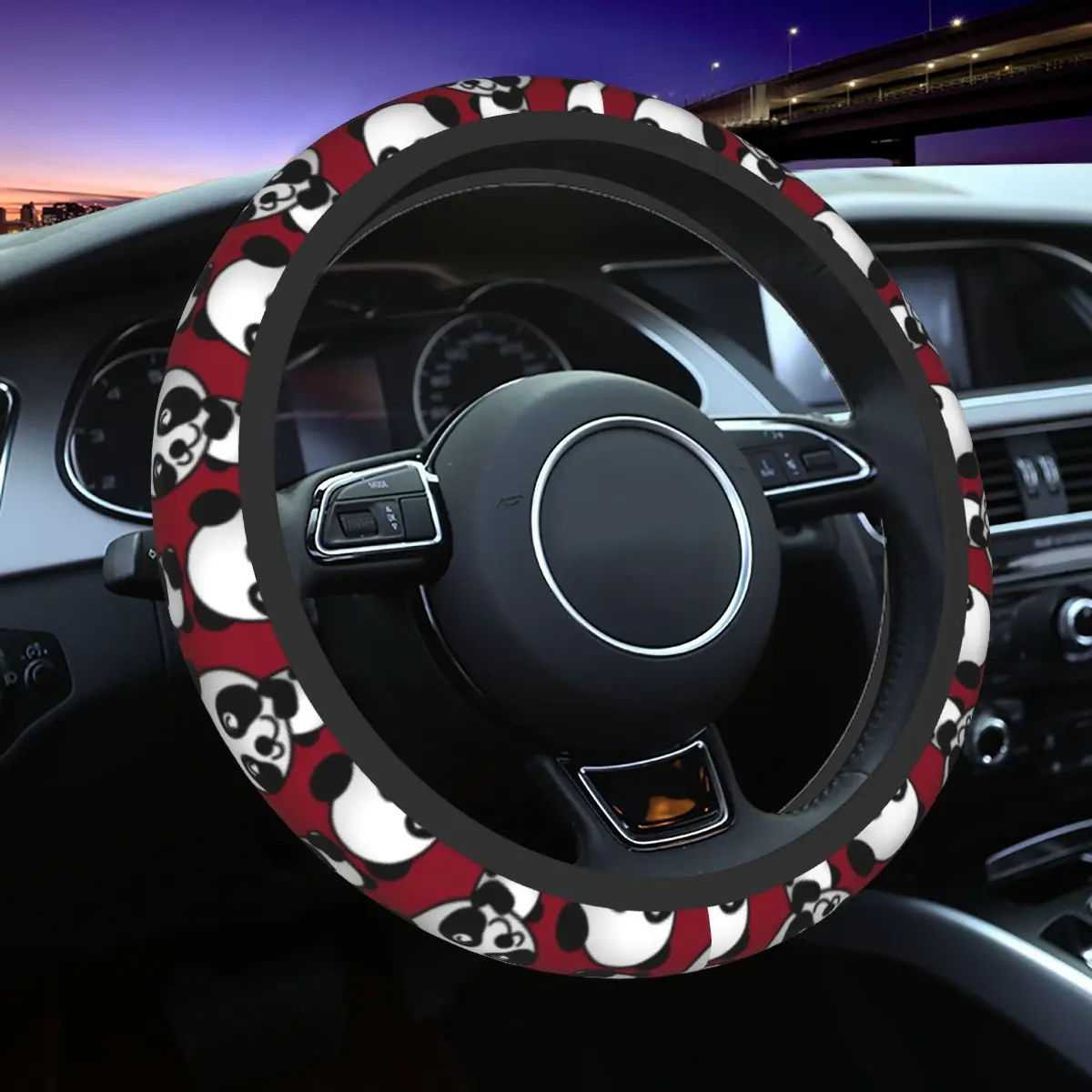 Panda Car Steering Wheel Cover 38cm Anti-slip Nature Wild Auto Steering Wheel Protector Suitable Car-styling Car Accessories 
Panda Car Steering Wheel Cover 38cm Anti-slip Nature Wild Auto Steering Wheel Protector Suitable Car-styling Car Accessories