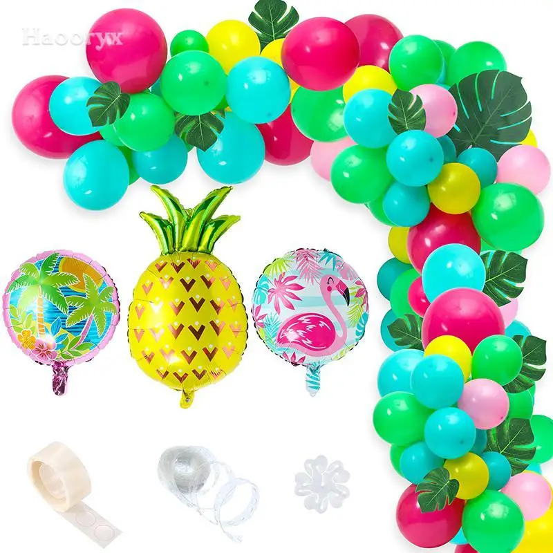 106Pcs Tropical Hawaiian Balloon Garland Kit Pineapple Flamingo Coconut Summer Beach Weddings Party Celebration Decor Supplies
106Pcs Tropical Hawaiian Balloon Garland Kit Pineapple Flamingo Coconut Summer Beach Weddings Party Celebration Decor Supplies