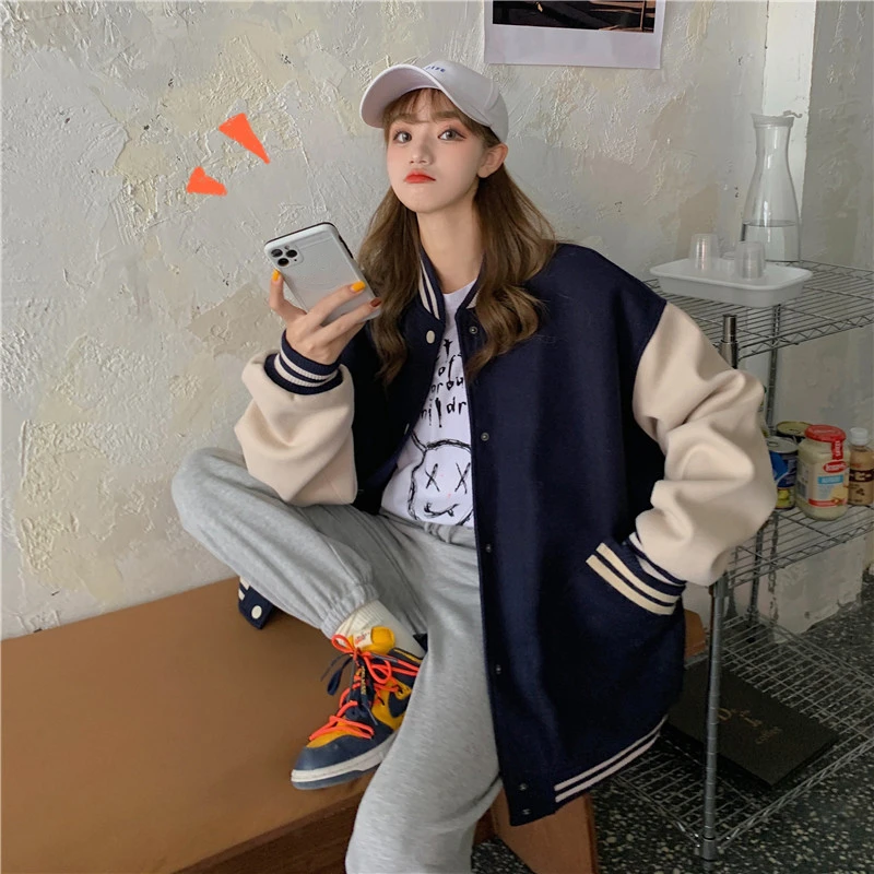 Autumn Women Baseball Jacket Harajuku Casual Loose Pocket Printed Korean Oversize Bomber Sweatshirt Uniform Streetwear y2k Tops
Autumn Women Baseball Jacket Harajuku Casual Loose Pocket Printed Korean Oversize Bomber Sweatshirt Uniform Streetwear y2k Tops