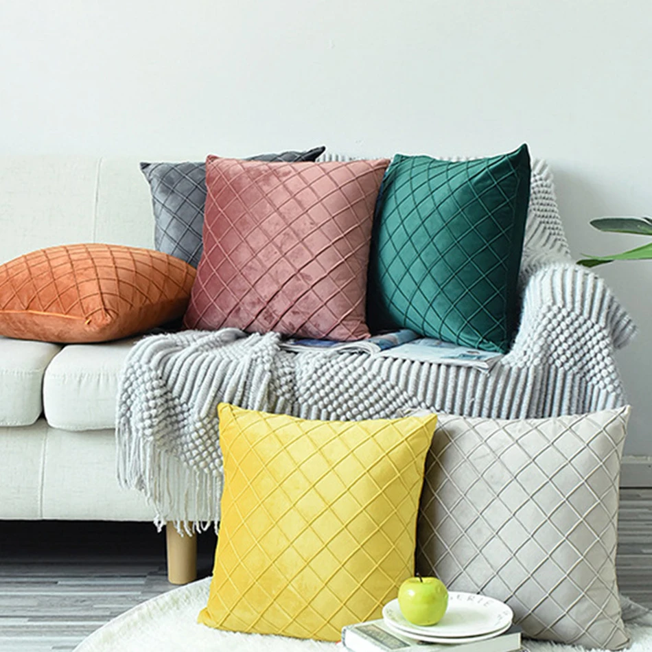 Pillowcase Soft Cushion Cover Velvet Checkered Pillow Lattice Sofa Cushion Bedside Cushion Office Chair Nap Pillow Home Decor
Pillowcase Soft Cushion Cover Velvet Checkered Pillow Lattice Sofa Cushion Bedside Cushion Office Chair Nap Pillow Home Decor