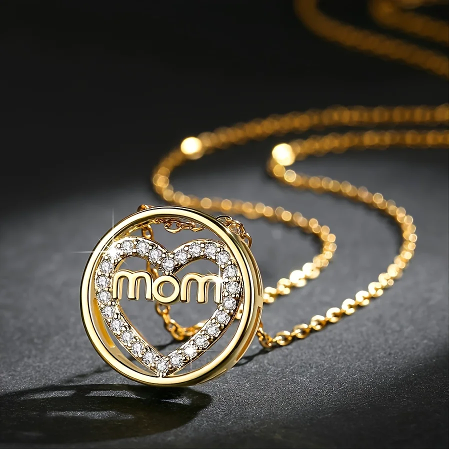 Letter MOM Necklace Inlaid Shiny Zircon 18K Gold Plated Women Men Fashion Copper Clavicle Chain Necklace
Letter MOM Necklace Inlaid Shiny Zircon 18K Gold Plated Women Men Fashion Copper Clavicle Chain Necklace