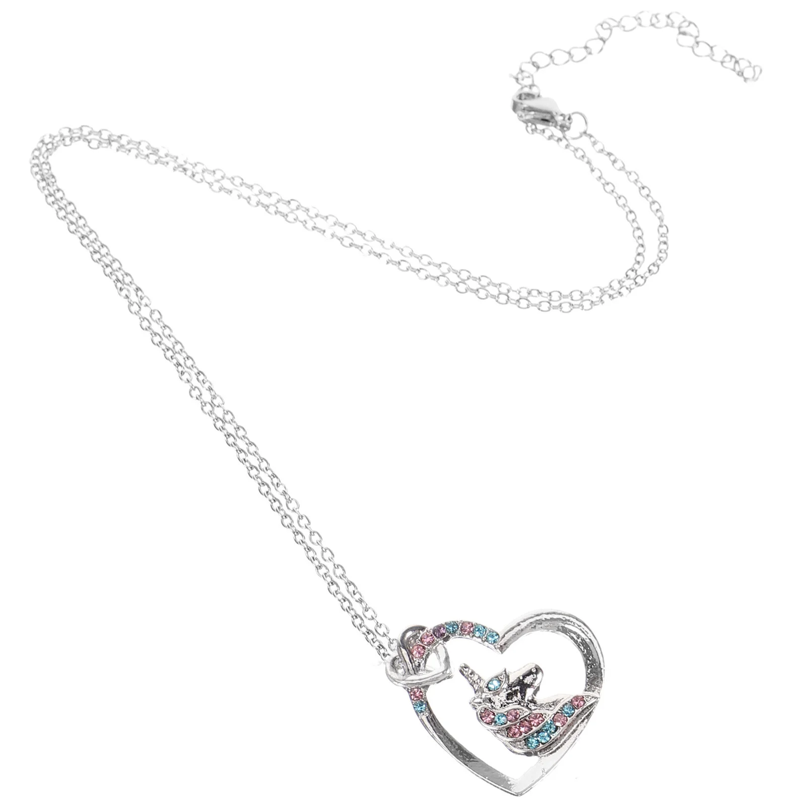 

Women Necklace Choker Necklaces Woman Unicorn Jewelry Heart Girl Pendant Fashion