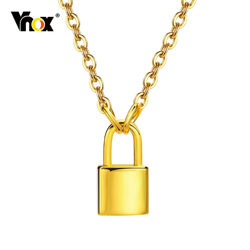 Vnox Tiny Padlock Necklace for Women, Cute Gold Tone Stainless Steel Lock Pendant with Adjustable Chain, Girls Collar
Vnox Tiny Padlock Necklace for Women, Cute Gold Tone Stainless Steel Lock Pendant with Adjustable Chain, Girls Collar