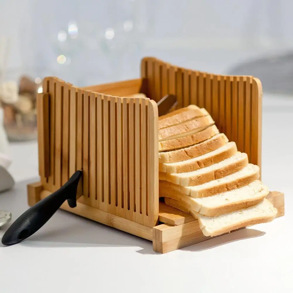 Reusable Useful Sturdy Construction Bread Slicer Portable Bread Cutters with Crumb Tray for Bakery
Reusable Useful Sturdy Construction Bread Slicer Portable Bread Cutters with Crumb Tray for Bakery