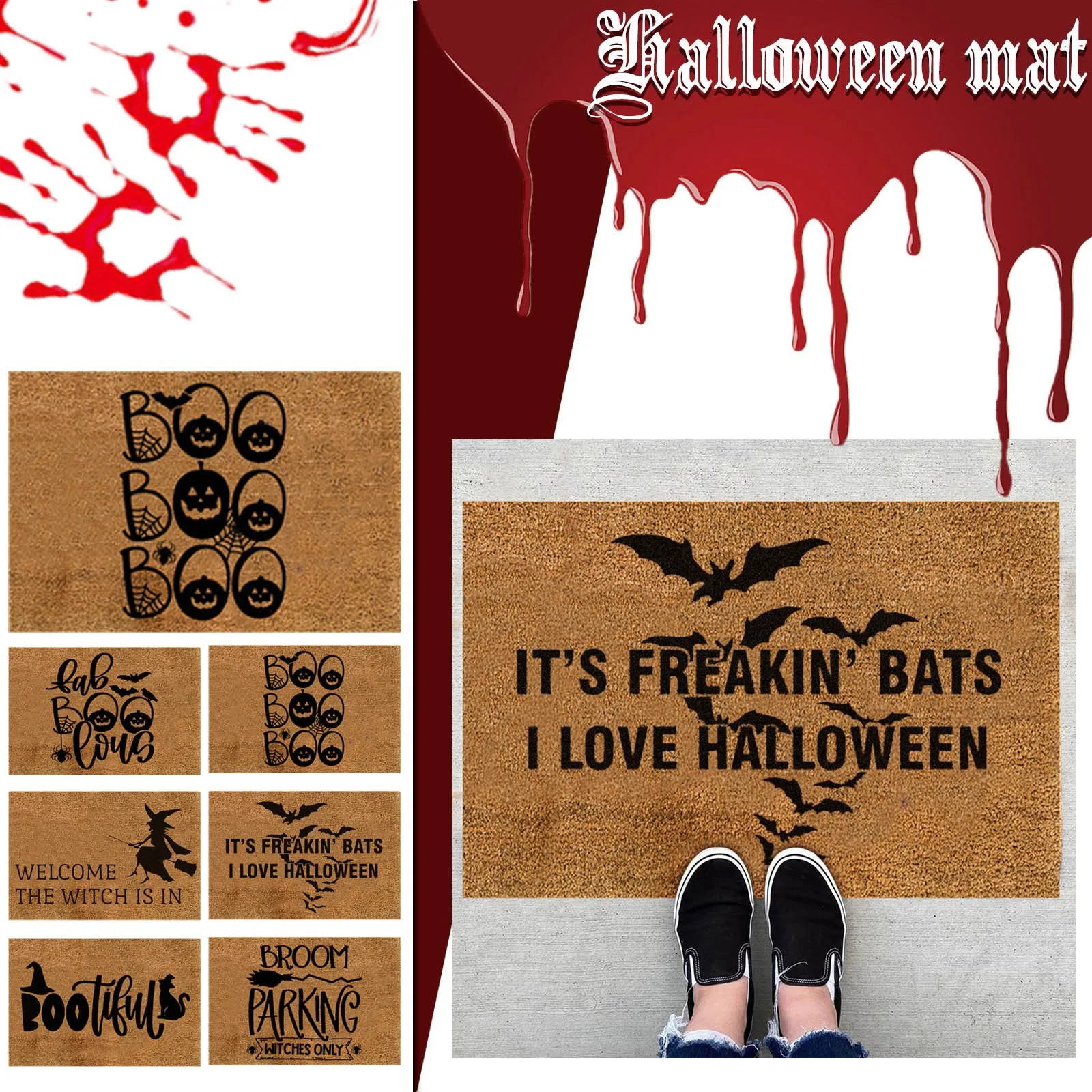 Decorations Doormat Halloween Blanket Decor Halloween Door Personalized Front Home Decor Beige Throw Blanket for Couch
Decorations Doormat Halloween Blanket Decor Halloween Door Personalized Front Home Decor Beige Throw Blanket for Couch