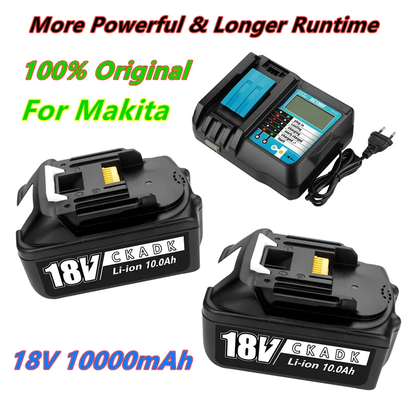 Аккумуляторная батарея BL1860, 18 в, 10000 мАч, литий-ионная батарея для Makita 18 в, 10 Ач, аккумулятор BL1840, BL1850, BL1830, BL1860B, LXT + зарядка
Аккумуляторная батарея BL1860, 18 в, 10000 мАч, литий-ионная батарея для Makita 18 в, 10 Ач, аккумулятор BL1840, BL1850, BL1830, BL1860B, LXT + зарядка