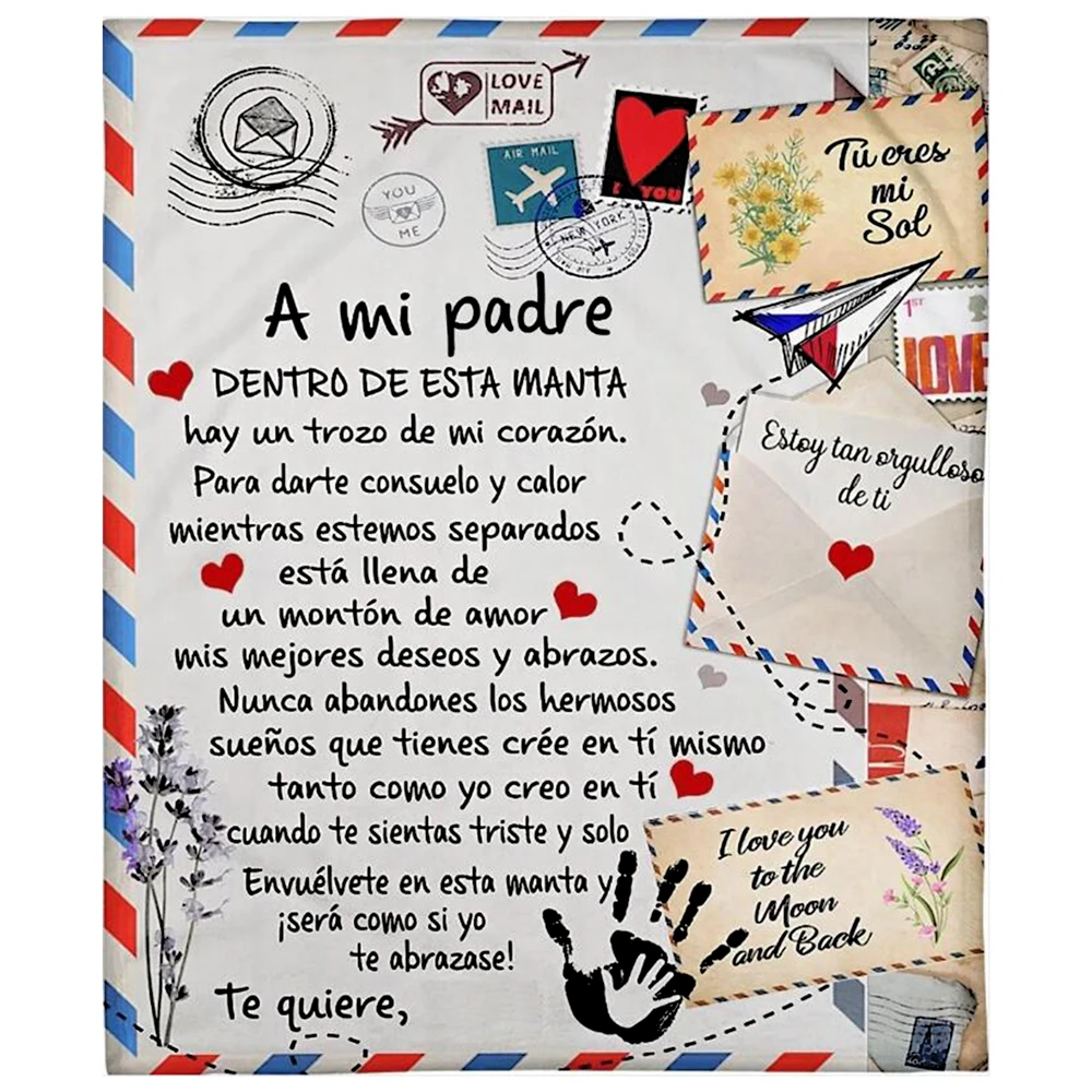 CLOOCL To My Father Flannel Blanket Air Mail 3D Printed Throw Blankets for Beds Winter Plush Quilts Birthday Gifts Manta 
CLOOCL To My Father Flannel Blanket Air Mail 3D Printed Throw Blankets for Beds Winter Plush Quilts Birthday Gifts Manta