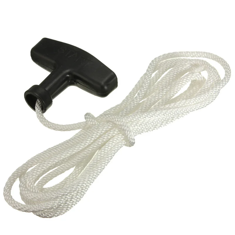 

Power Tool Parts Universal Starter Start Cord Line Rope With Pull Handle Plastic Polyester For Petrol Lawnmowers Yard, Garden