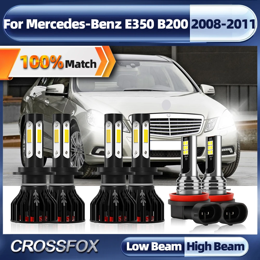 

H7 светодиодные лампы для фар 60000LM дальнего и ближнего света Автомобильные фары 12В 6000 К H11 противотуманные лампы для Mercedes-Benz E350 B200 2008 2009 2010 2011