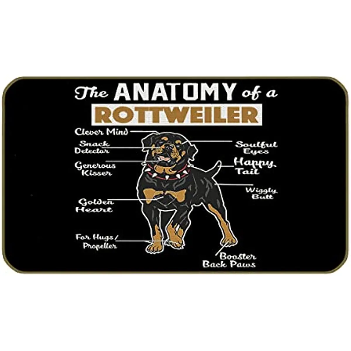 Funny Anatomy of A Rottweiler Decorative Doormat,Farmhouse Decor for Home Bathroom Kitchen Bedroom Outdoors Indoor Entryway
Funny Anatomy of A Rottweiler Decorative Doormat,Farmhouse Decor for Home Bathroom Kitchen Bedroom Outdoors Indoor Entryway