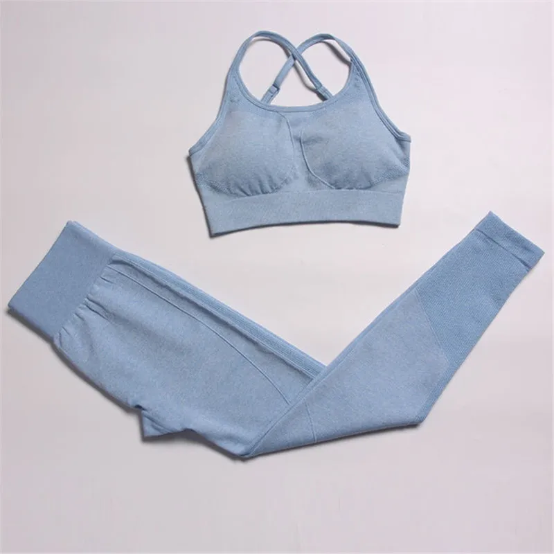 2 Piece Set Women Gym Clothes Yoga Set Seamless Fitness Sportswear Workout Bra Leggings Clothing Gym Female Fitness Women's wear
2 Piece Set Women Gym Clothes Yoga Set Seamless Fitness Sportswear Workout Bra Leggings Clothing Gym Female Fitness Women's wear