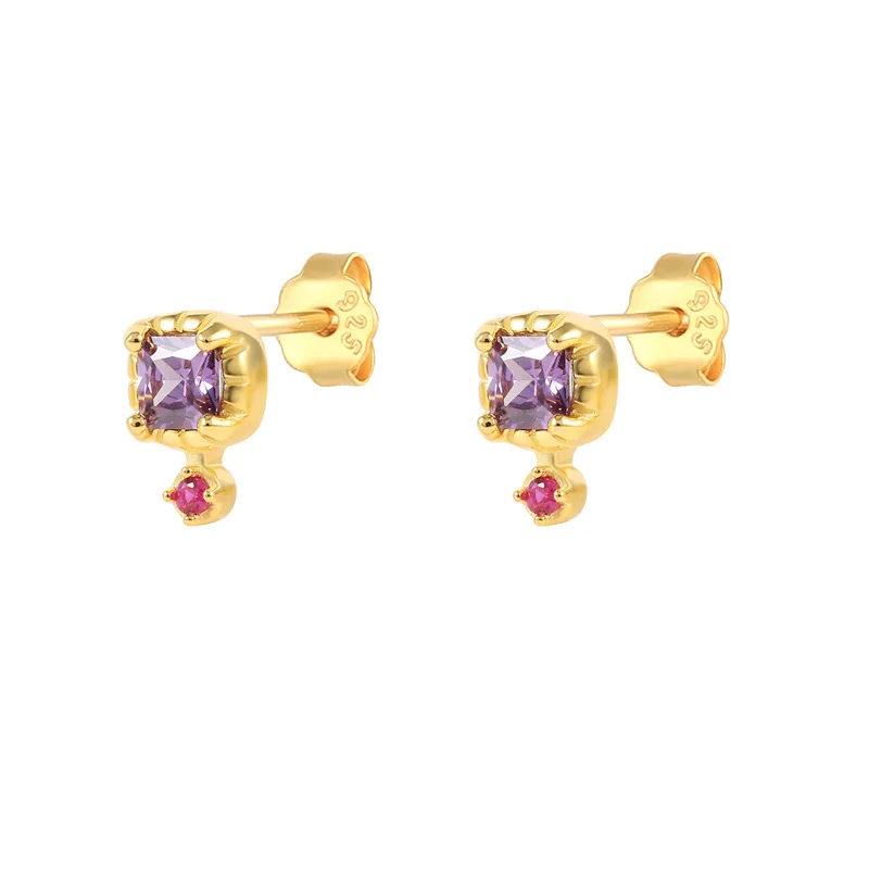 Square Diamond Earrings White Diamond Earrings Women's 925 Silver Sterling Silver Purple Red Earrings Jewelry INS Style Earrings
Square Diamond Earrings White Diamond Earrings Women's 925 Silver Sterling Silver Purple Red Earrings Jewelry INS Style Earrings