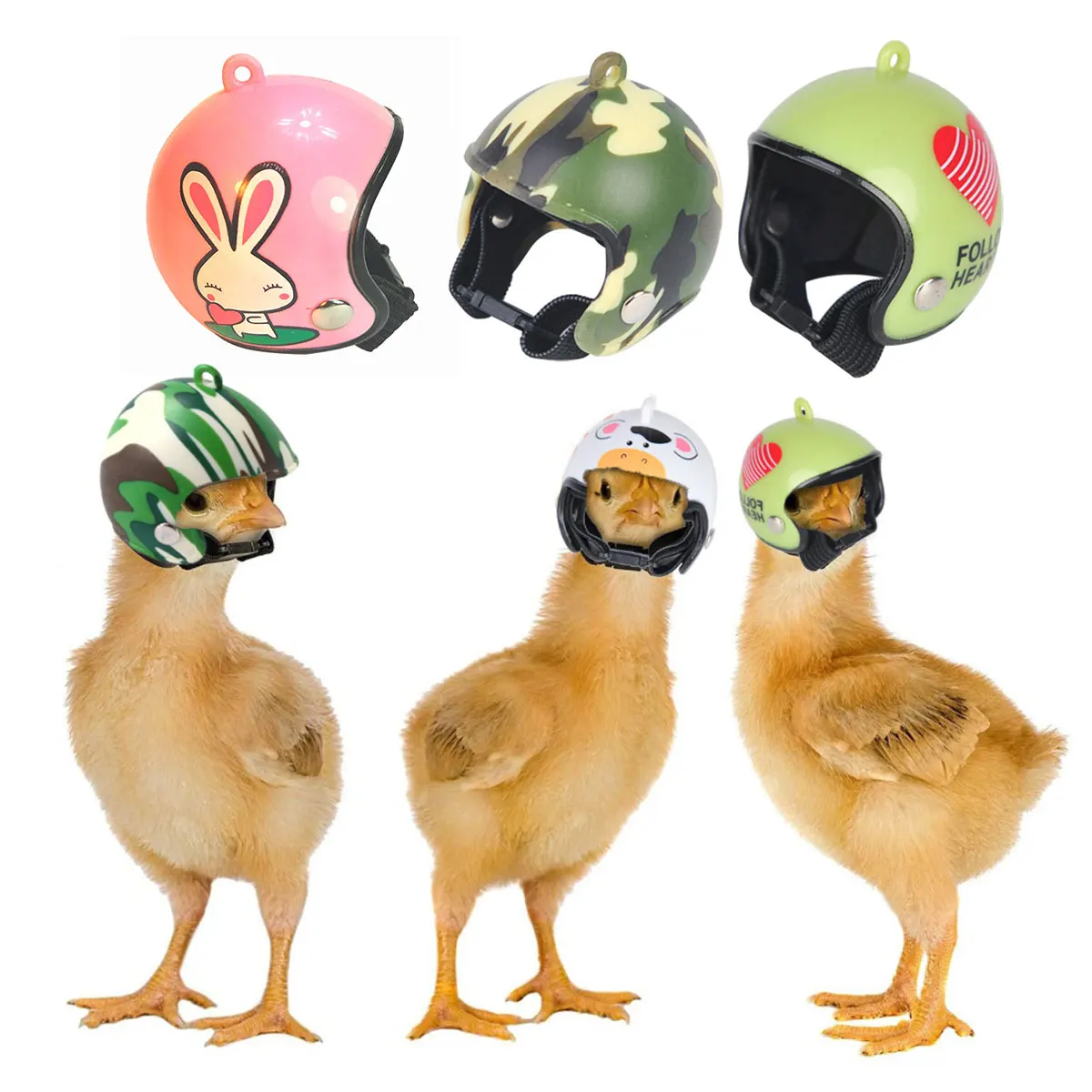 

Симпатичная Кепка для шлема с курицей, защитное снаряжение для головы животных на ферме, защита от солнца, дождя, аксессуары для маленьких д...