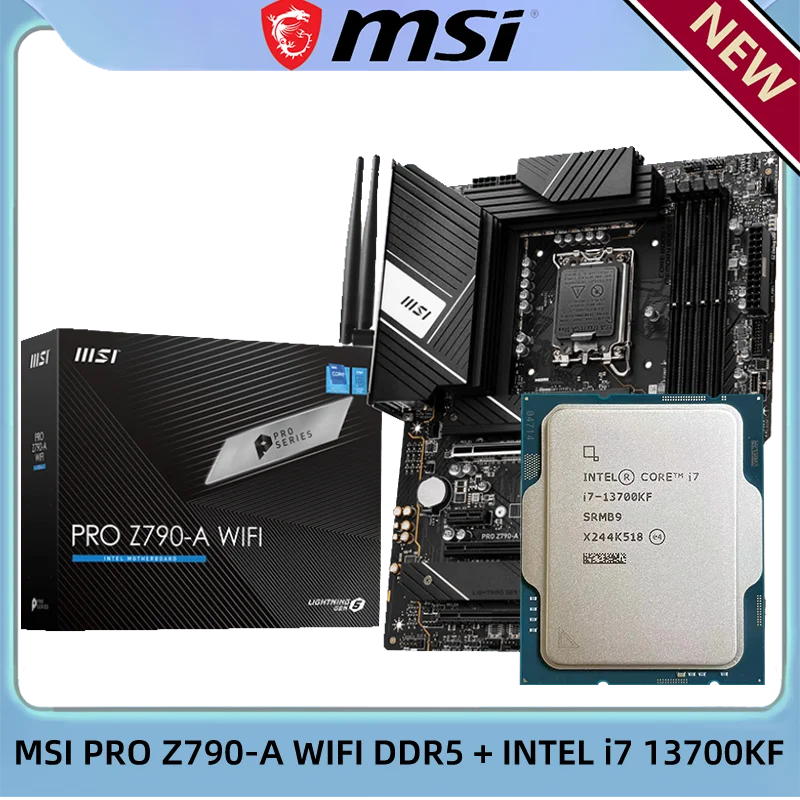Intel i7 13700KF OEM CPU + MSI PRO Z790-A WIFI DDR5 INTEL Z790 LGA 1700 ATX PC Gaming Motherboard
Intel i7 13700KF OEM CPU + MSI PRO Z790-A WIFI DDR5 INTEL Z790 LGA 1700 ATX PC Gaming Motherboard
