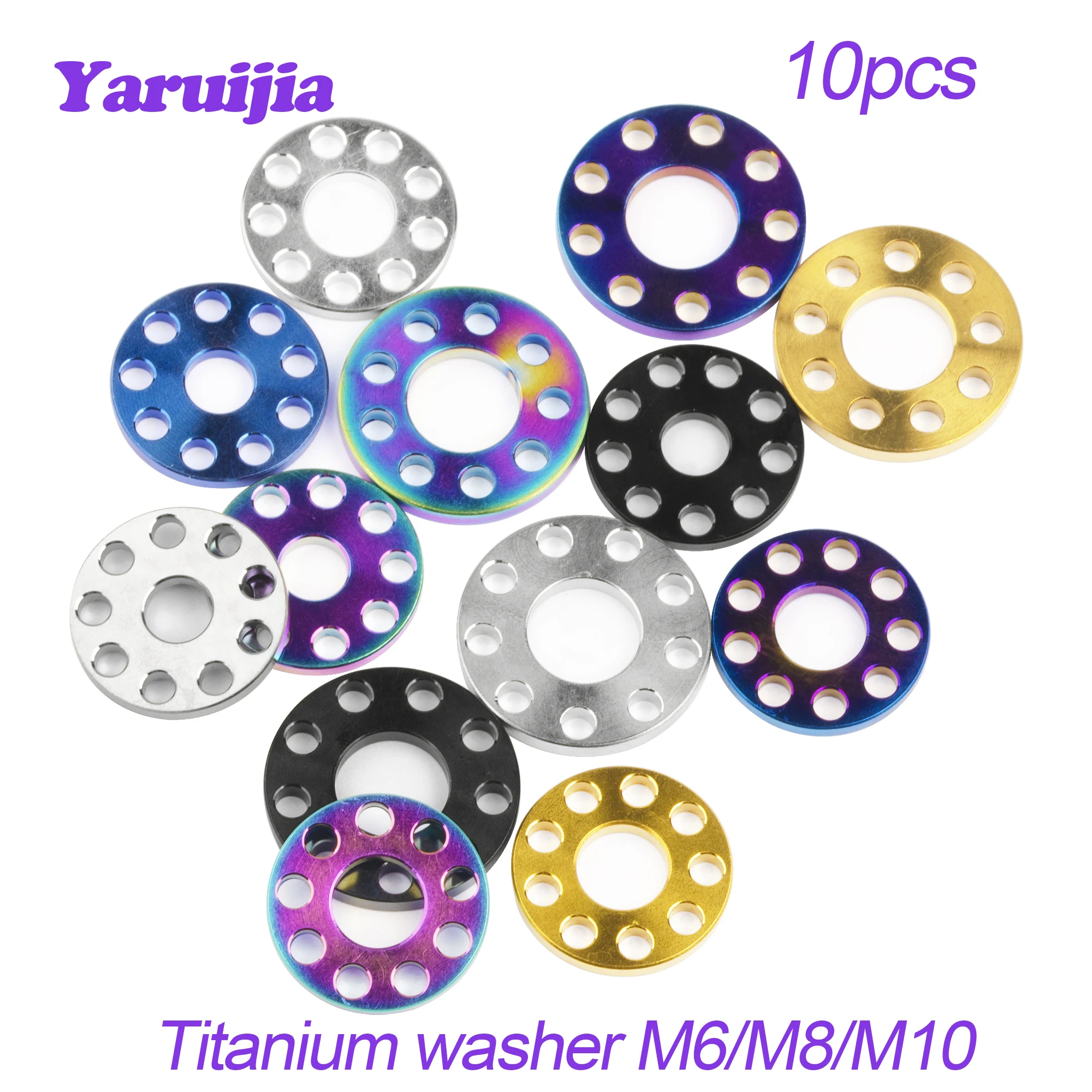 Yaruijia титановая шайба M6/M8/M10 пористая прокладка, девять отверстий, шайбы, прокладка с отверстиями, аксессуары для мотоциклов, 10 шт.
Yaruijia титановая шайба M6/M8/M10 пористая прокладка, девять отверстий, шайбы, прокладка с отверстиями, аксессуары для мотоциклов, 10 шт.
