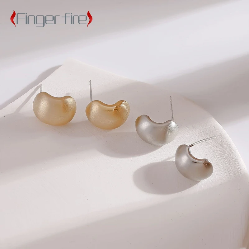 Simple Silver Plated Bean Shape Female Earrings Anniversary Gift Beach Party Jewelry Quality of Life Working Noble 
Simple Silver Plated Bean Shape Female Earrings Anniversary Gift Beach Party Jewelry Quality of Life Working Noble