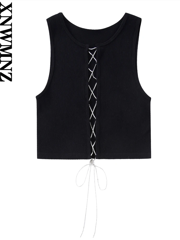 XNWMNZ Women Fashion Seamless Rhinestone Knit Crop Tank Tops Vintage O Neck Sleeveless Hollow out Female Camis Mujer
XNWMNZ Women Fashion Seamless Rhinestone Knit Crop Tank Tops Vintage O Neck Sleeveless Hollow out Female Camis Mujer