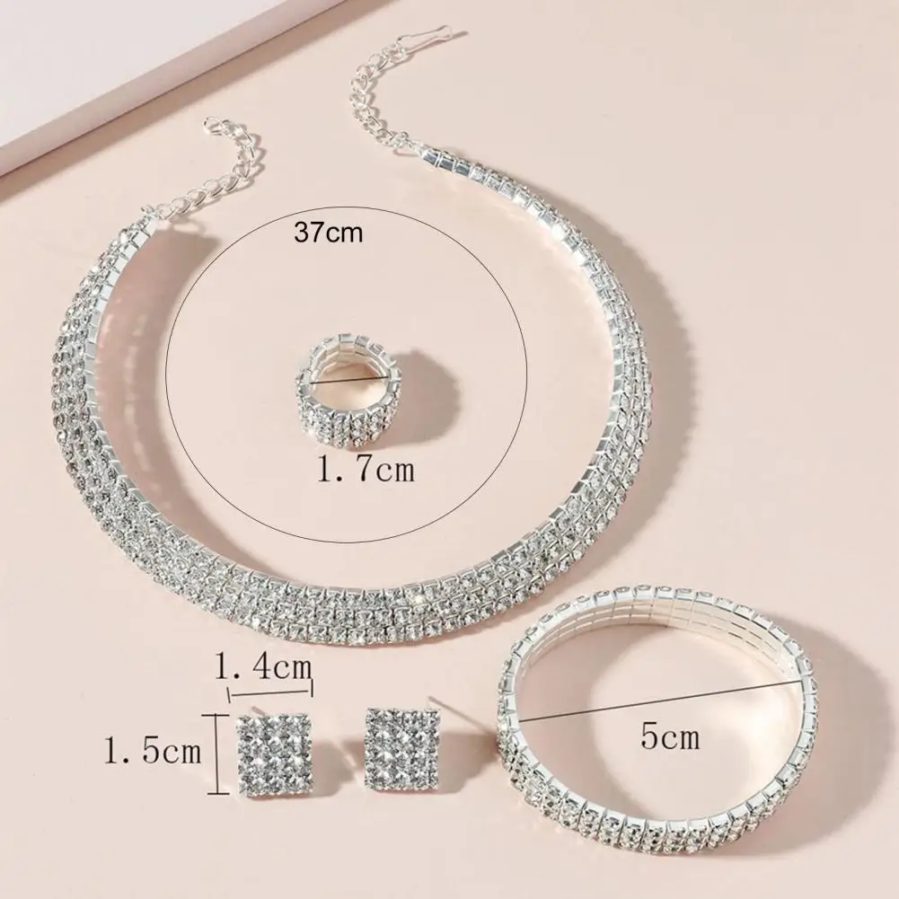 1 Set Trendy Accessory Choker Necklace Earrings Sparkling Shining Lobster Clasp Jewelry Set Long Lasting
1 Set Trendy Accessory Choker Necklace Earrings Sparkling Shining Lobster Clasp Jewelry Set Long Lasting