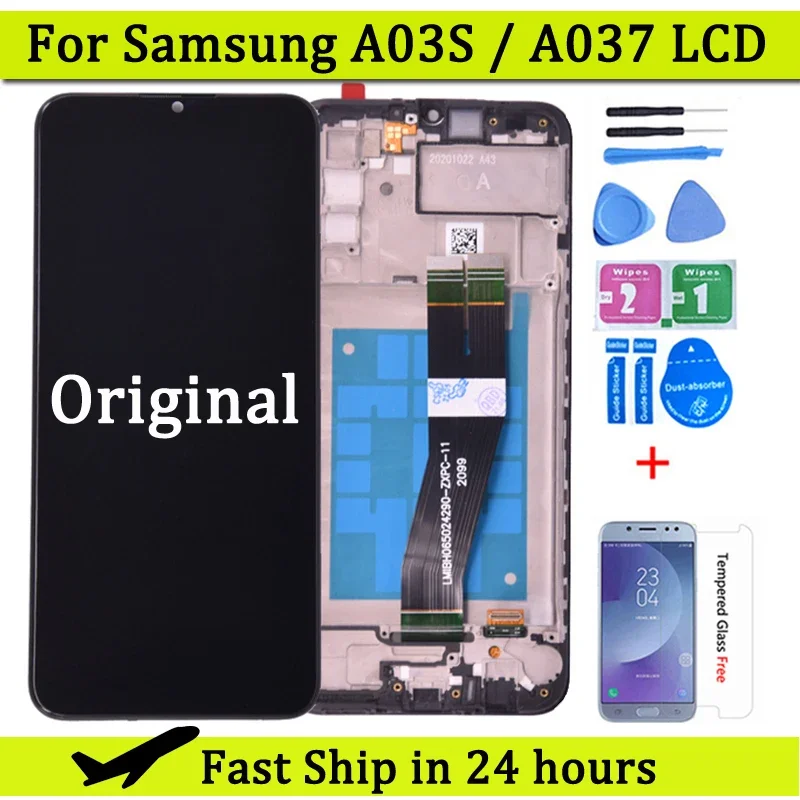 6.5"Original LCD For Samsung Galaxy A03s A037F A037M LCD with Touch Screen Digitizer For Samsung A03S Display with frame 
6.5"Original LCD For Samsung Galaxy A03s A037F A037M LCD with Touch Screen Digitizer For Samsung A03S Display with frame