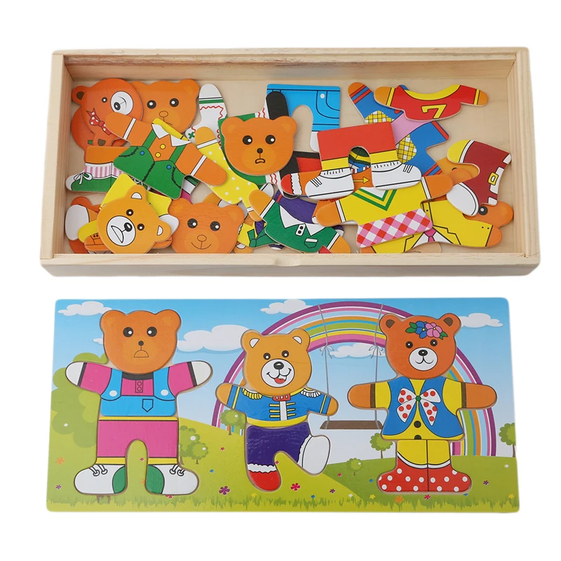 5 Kinds Kids Kids Wooden Toys Dress Up Bear Dressing Jigsaw Puzzle Kids Dress Changing Educational Montessori Toys Children Gift
5 Kinds Kids Kids Wooden Toys Dress Up Bear Dressing Jigsaw Puzzle Kids Dress Changing Educational Montessori Toys Children Gift