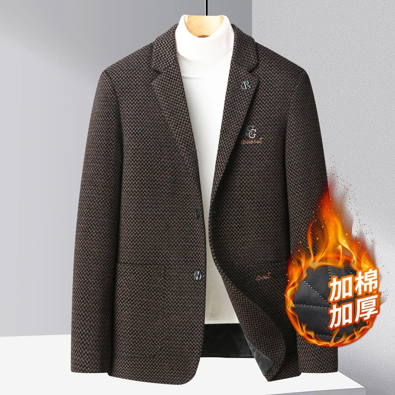 New fashion trend handsome business autumn and winter plus cotton suit men's business leisure thousand bird lattice suit jacket
New fashion trend handsome business autumn and winter plus cotton suit men's business leisure thousand bird lattice suit jacket