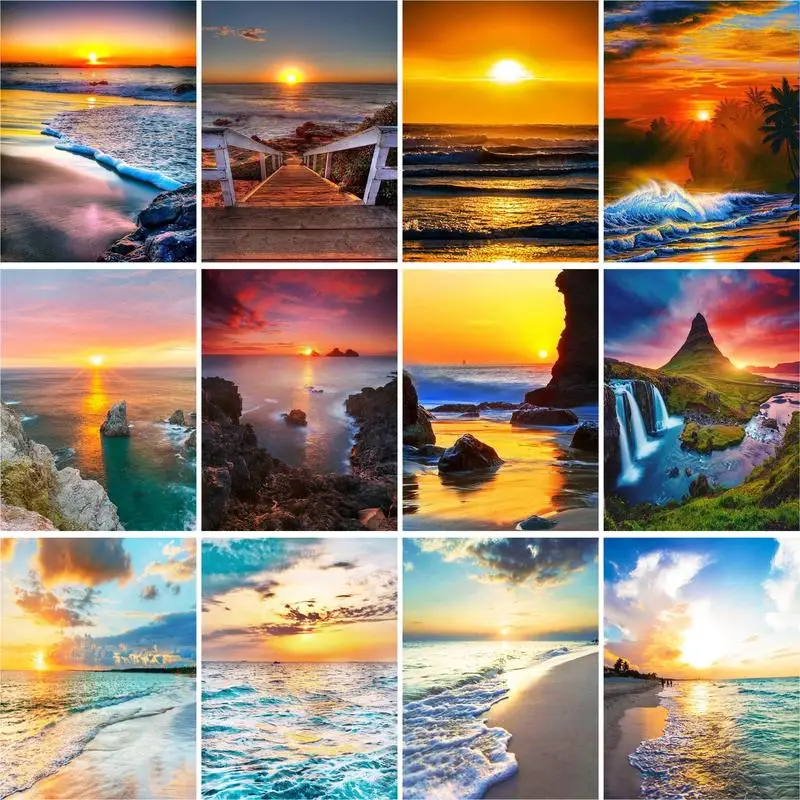 GATYZTORY Acrylic Painting By Numbers With Frame Coloring By Numbers Sunset Sea Landscape Canvas Painting For Adults DIY Gift
GATYZTORY Acrylic Painting By Numbers With Frame Coloring By Numbers Sunset Sea Landscape Canvas Painting For Adults DIY Gift