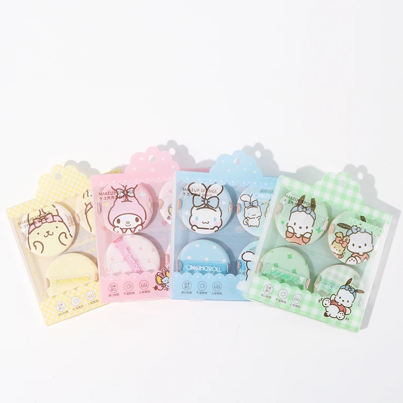 4Pcs Kawaii Sanrioed Anime Cartoon series mymelody Kuromi Cinnamoroll cute fashion Air Cushion Puff Makeup Tools Gifts for Girls
4Pcs Kawaii Sanrioed Anime Cartoon series mymelody Kuromi Cinnamoroll cute fashion Air Cushion Puff Makeup Tools Gifts for Girls
