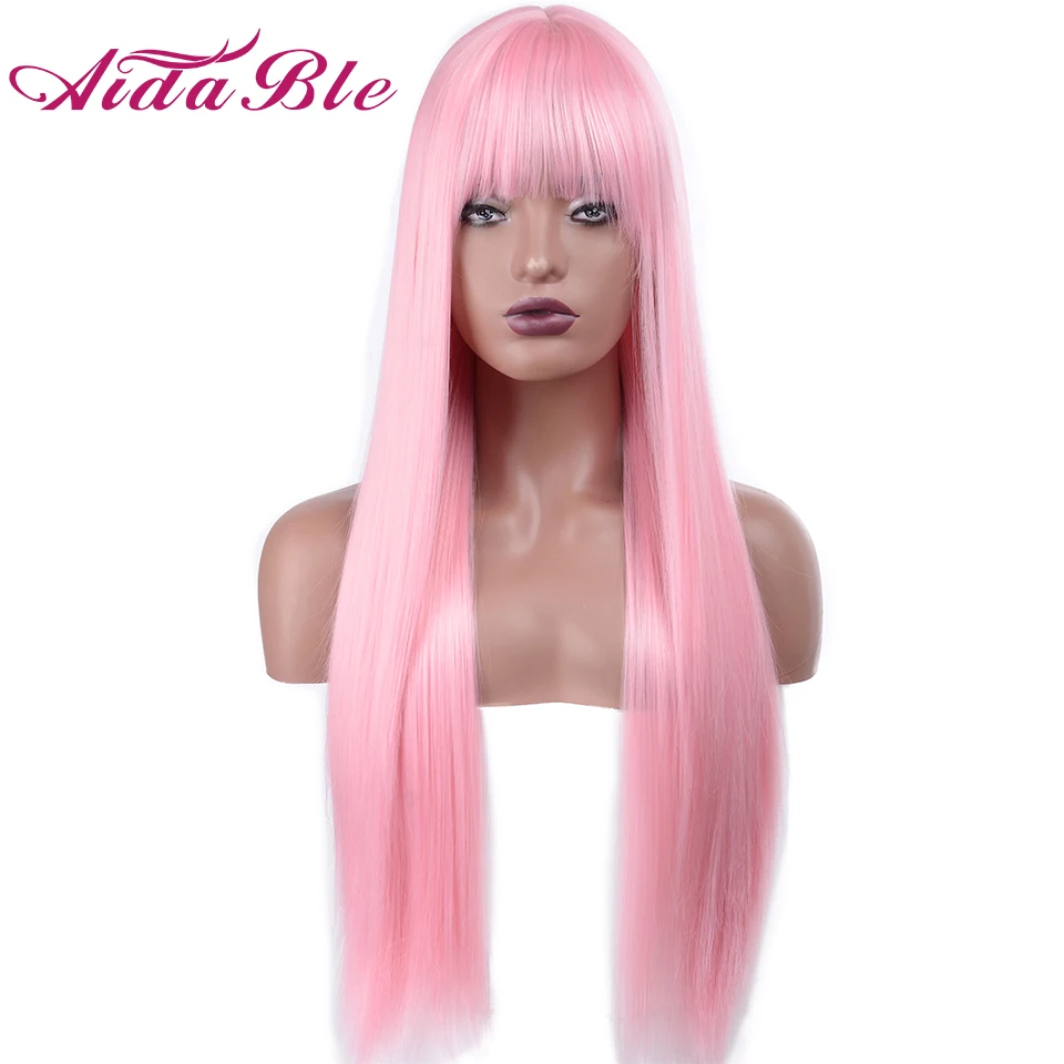 Aidable Synthetic Wigs Long Straight Wigs with Bangs for Women Blonde Black Pink Cosplay Party Wigs Heat Resistant Wig
Aidable Synthetic Wigs Long Straight Wigs with Bangs for Women Blonde Black Pink Cosplay Party Wigs Heat Resistant Wig