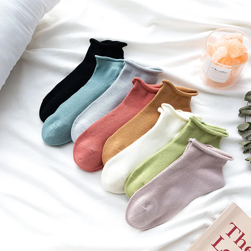 Spring and summer candy socks children's pile socks solid color cutout mesh breathable Japanese Korean version rolled socks
Spring and summer candy socks children's pile socks solid color cutout mesh breathable Japanese Korean version rolled socks