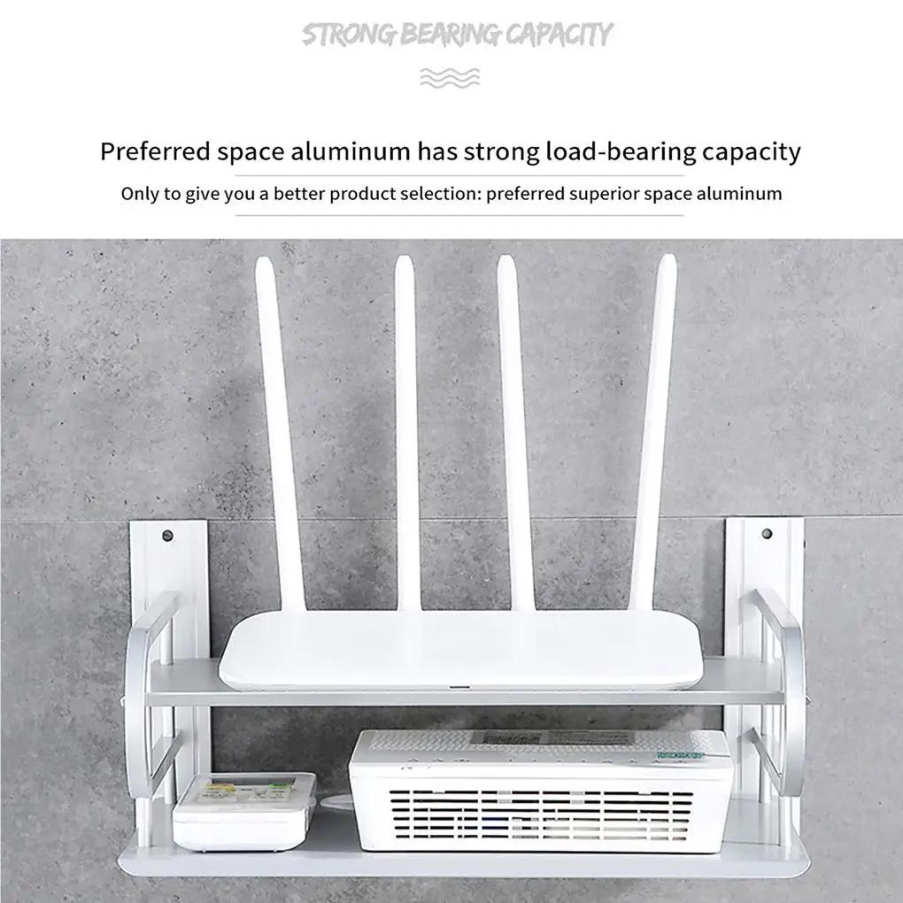 Storage Shelf Standing Mount Set-top Bracket Rustproof Load-bearing Double Layers Handy Installation Home Supplies
Storage Shelf Standing Mount Set-top Bracket Rustproof Load-bearing Double Layers Handy Installation Home Supplies