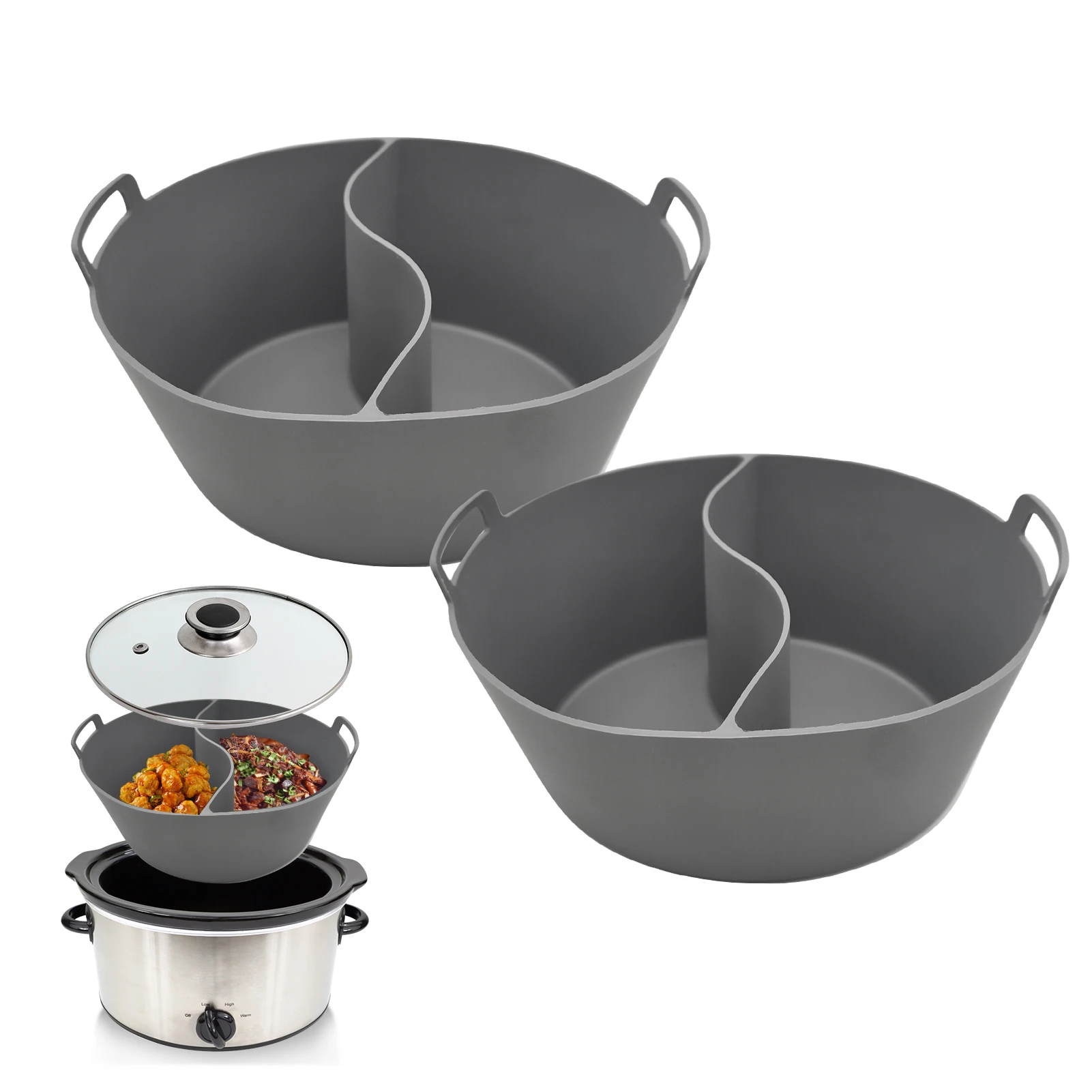 2pcs Slow Cooker Liners for 6/7/8 Quarts Slow Cooker Food Grade Silicone Crock-Pot Divider Liner Reusable Safe Cooking Liner
2pcs Slow Cooker Liners for 6/7/8 Quarts Slow Cooker Food Grade Silicone Crock-Pot Divider Liner Reusable Safe Cooking Liner