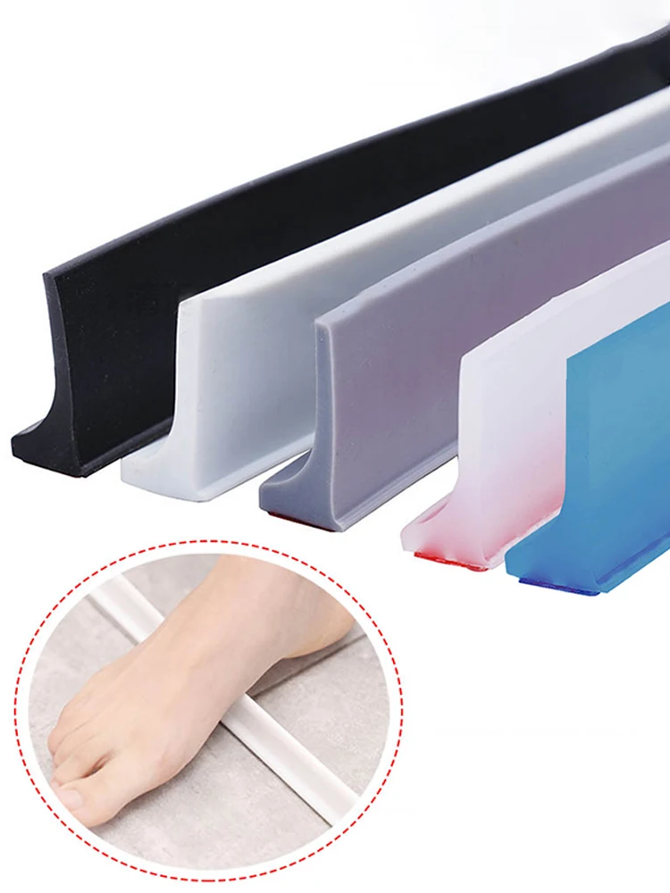 Bathroom Retention Water Barrier Strip Dry&Wet Separation Silicone Seal Strip Self-Adhesive Bendable For Washing Machine Shower
Bathroom Retention Water Barrier Strip Dry&Wet Separation Silicone Seal Strip Self-Adhesive Bendable For Washing Machine Shower