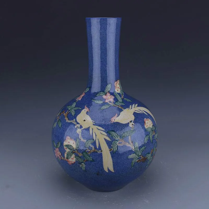 Антикварная ваза Ming, традиционная китайская синяя керамическая ваза со снежинками, птицами, Цветочная ваза для украшения дома и офиса
Антикварная ваза Ming, традиционная китайская синяя керамическая ваза со снежинками, птицами, Цветочная ваза для украшения дома и офиса