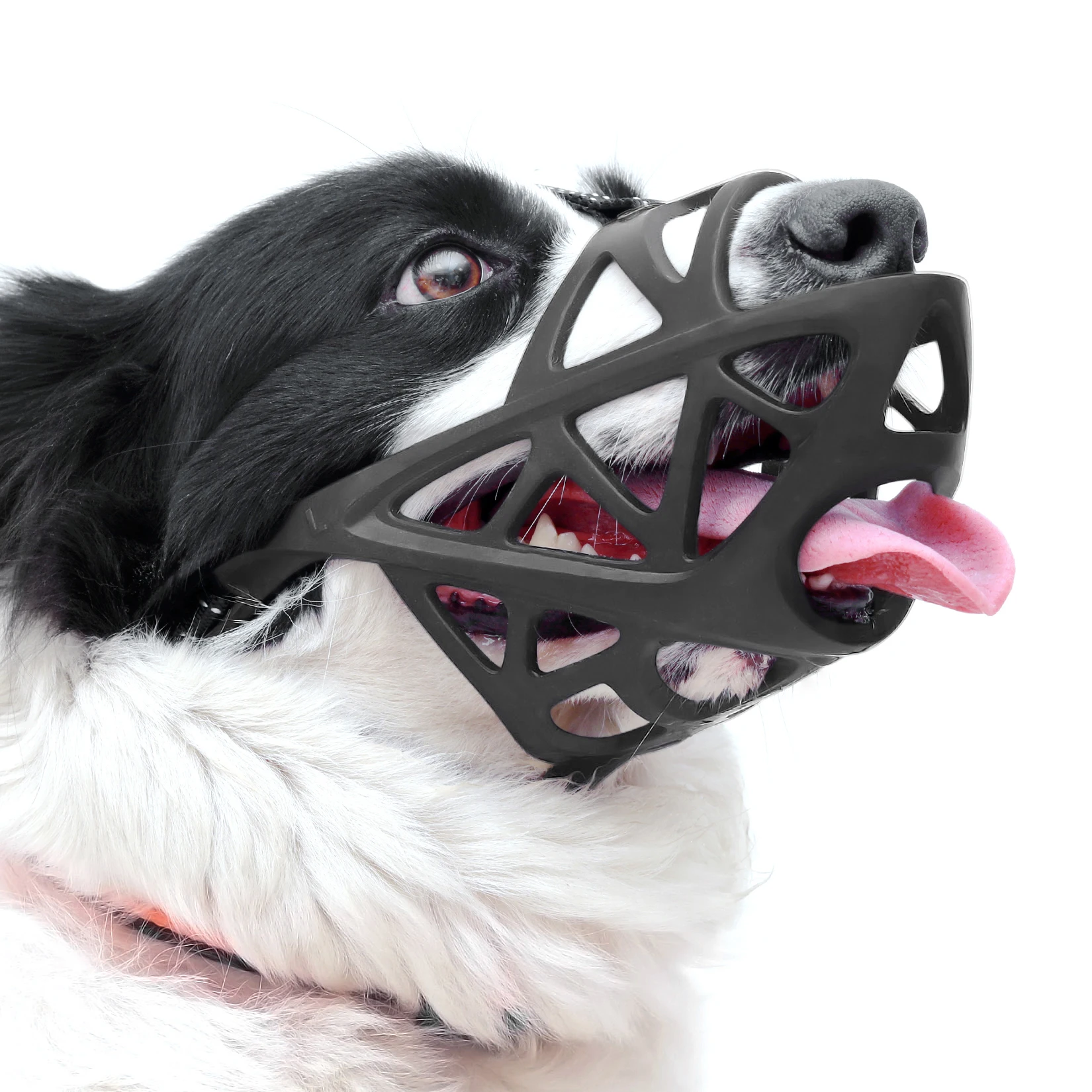 

Silicone Basket Muzzle for Small Medium Large Dogs Reflective Adjustable Strap Comfortable Soft Cage Mask Prevent Biting Chewing