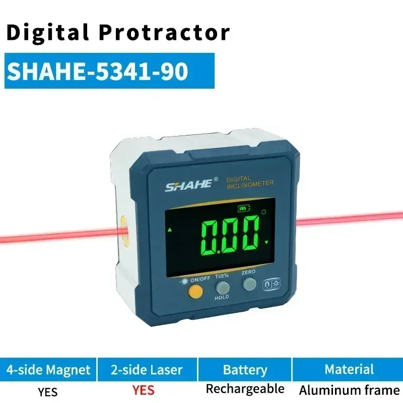 SHAHE цифровой угловой искатель 4-сторонний сильный магнитный угломер инклинометр с подсветкой уровень коробка с пилой торцовочный транспортир
SHAHE цифровой угловой искатель 4-сторонний сильный магнитный угломер инклинометр с подсветкой уровень коробка с пилой торцовочный транспортир