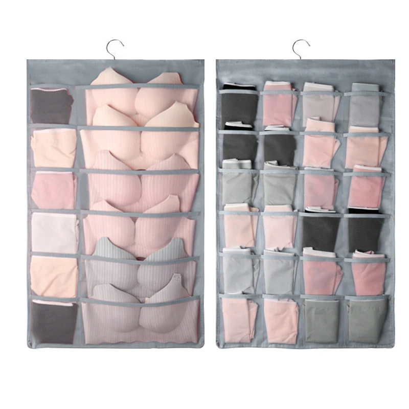 2Pcs Underwear Storage Bags (12+24)/(6+18) Mesh Pockets Socks Bra Storage Bags Hanging Closet Organizer Bags
2Pcs Underwear Storage Bags (12+24)/(6+18) Mesh Pockets Socks Bra Storage Bags Hanging Closet Organizer Bags