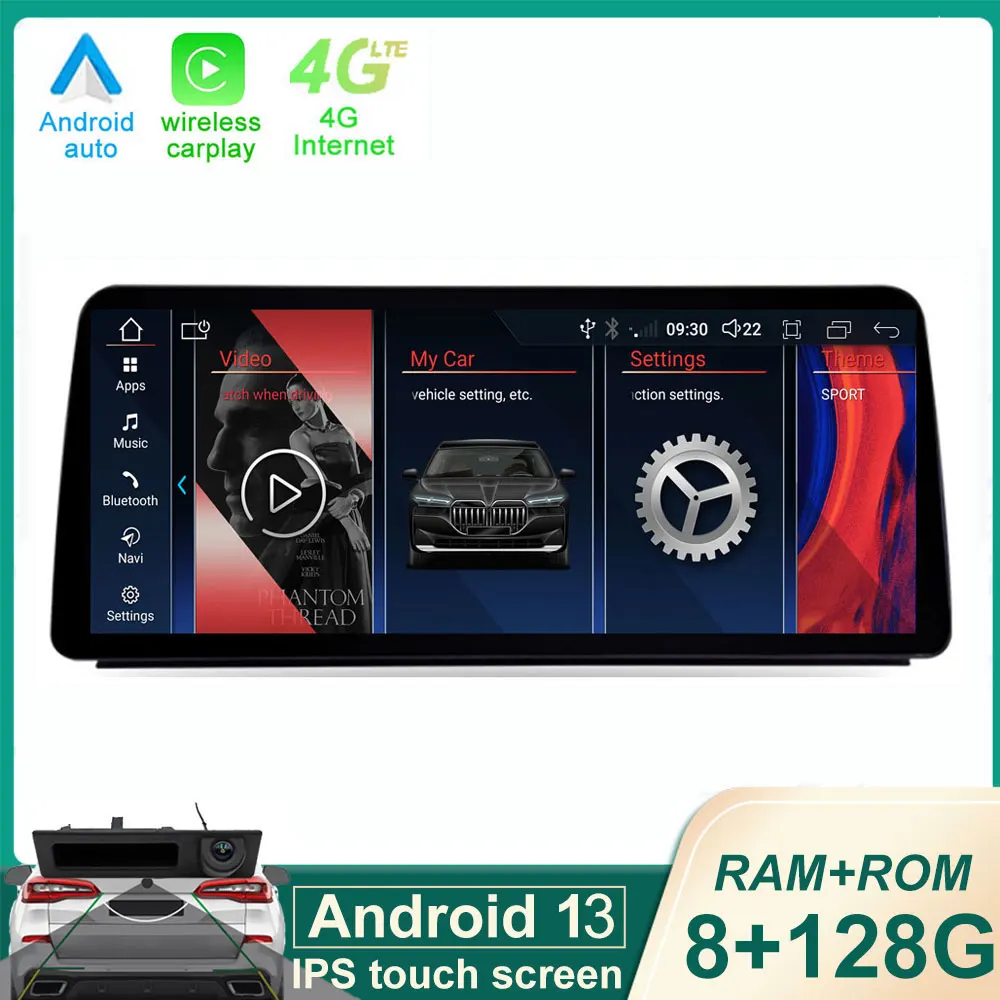

12.3 Inch Android 13 ID8 Screen For BMW E90 E91 E92 2005 - 2012 Car Carplay Monitors Stereo Speacker Radio Multimedia Player
