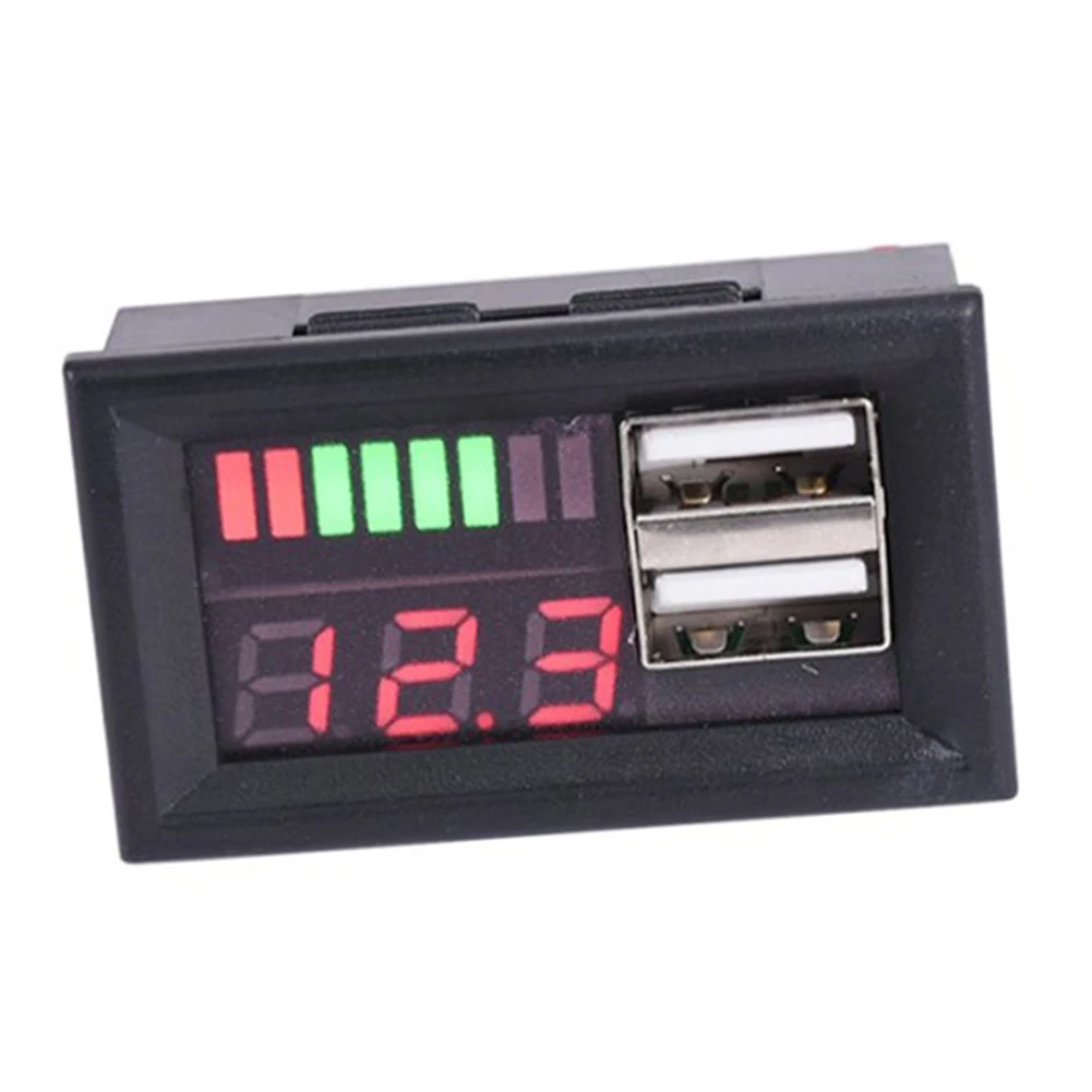 LED Digital Display Voltmeter Voltmeter Voltmeter Dual USB 5V 2A For DC 12V Vehicle Battery Capacity 12V Lead Acid Battery
LED Digital Display Voltmeter Voltmeter Voltmeter Dual USB 5V 2A For DC 12V Vehicle Battery Capacity 12V Lead Acid Battery