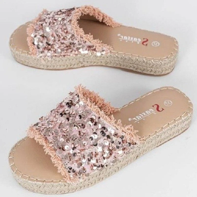 2022 Summer Fashion Women's Flip Flops Fashion Sequins Shoes Open Toe Flat Slippers Outdoor Leisure Summer Simple Slides Female
2022 Summer Fashion Women's Flip Flops Fashion Sequins Shoes Open Toe Flat Slippers Outdoor Leisure Summer Simple Slides Female