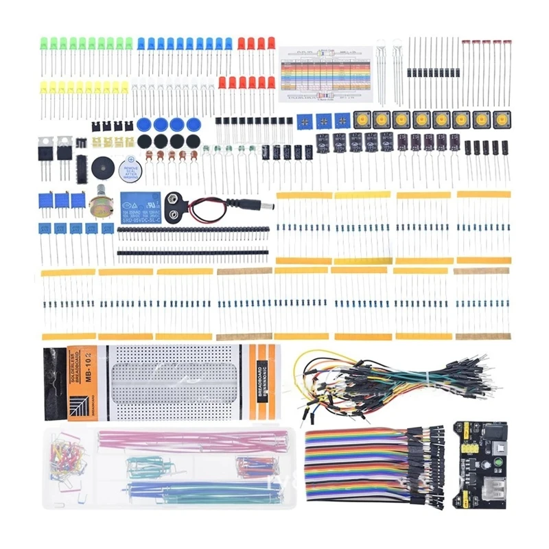 R9JA New Electronics Components Basic Super Kit with LED Buzzer Capacitor Resistor
R9JA New Electronics Components Basic Super Kit with LED Buzzer Capacitor Resistor