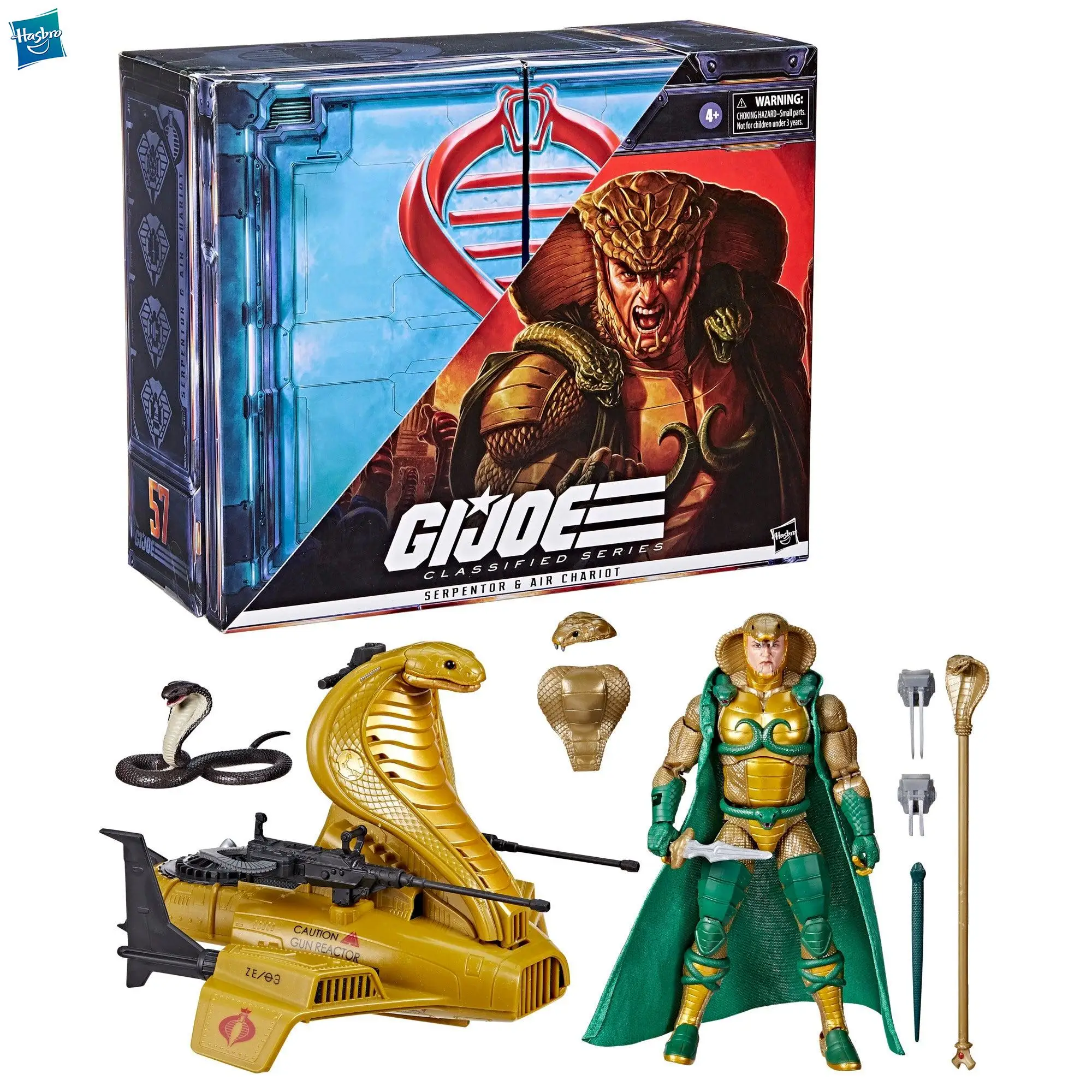 

Hasbro New in Stock G.I. Joe Classified Series Serpentor Air Chariot Figure and Vehicle 6 Inch Original Collectible Toys F4140