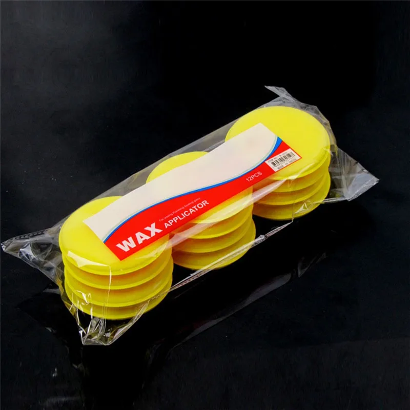 

Car Foam Sponge 12Pcs Wax Applicator Cleaning Detailing Pads Car Waxing Polish Home Care Yellow 10cm Car Cleaning Kit