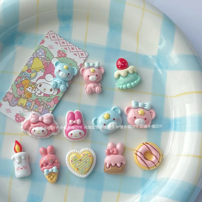 10 шт. Sanrios My Melody яркая мультяшная свеча торт пончик Аксессуары «сделай сам» крем гелевая шпилька для волос Ювелирный материал
10 шт. Sanrios My Melody яркая мультяшная свеча торт пончик Аксессуары «сделай сам» крем гелевая шпилька для волос Ювелирный материал