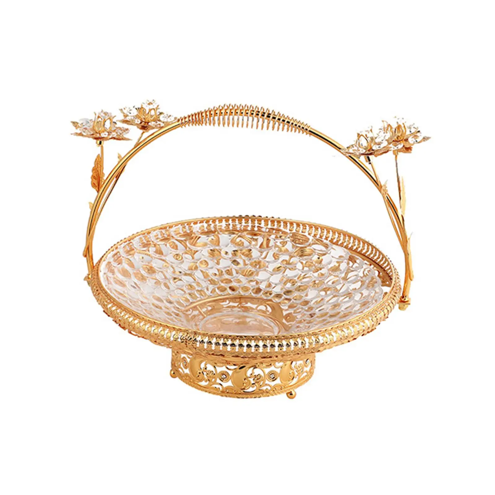 Luxurious Wedding Fruit Plate Iron Dessert Tray for Bread Vegetable Banquet 
Luxurious Wedding Fruit Plate Iron Dessert Tray for Bread Vegetable Banquet