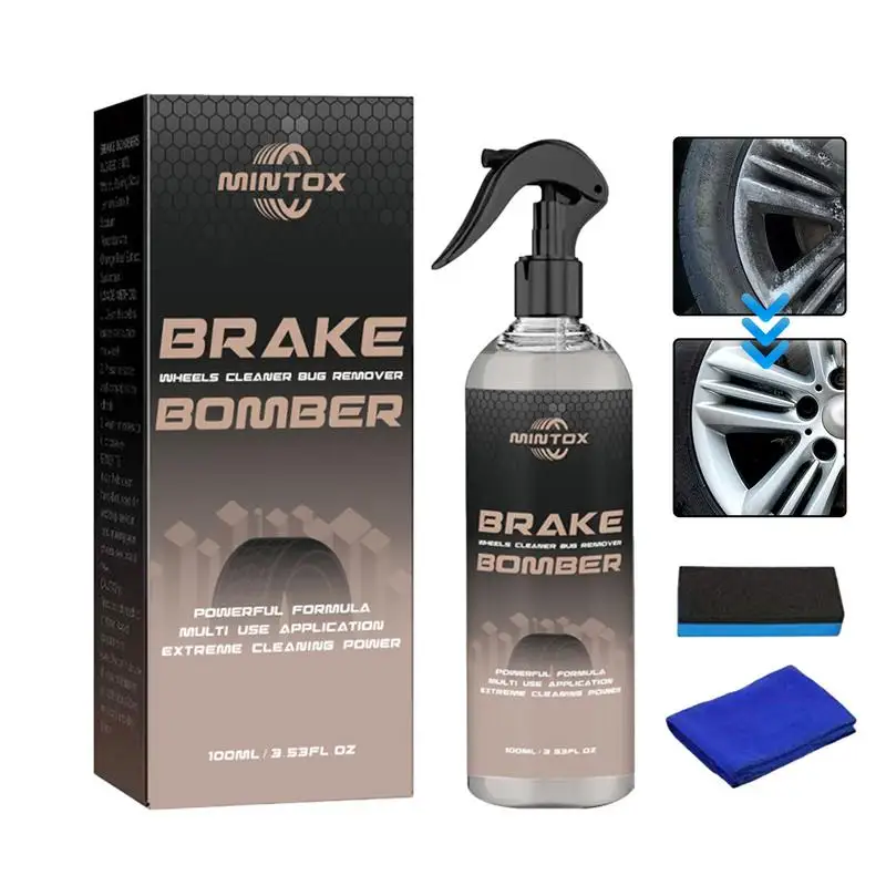 

Brake Dust Cleaner 100ml Powerful Wheel And Tire Cleaner With Sponge And Wipe Effective Brake Cleaner Quite Brake Parts Cleaner