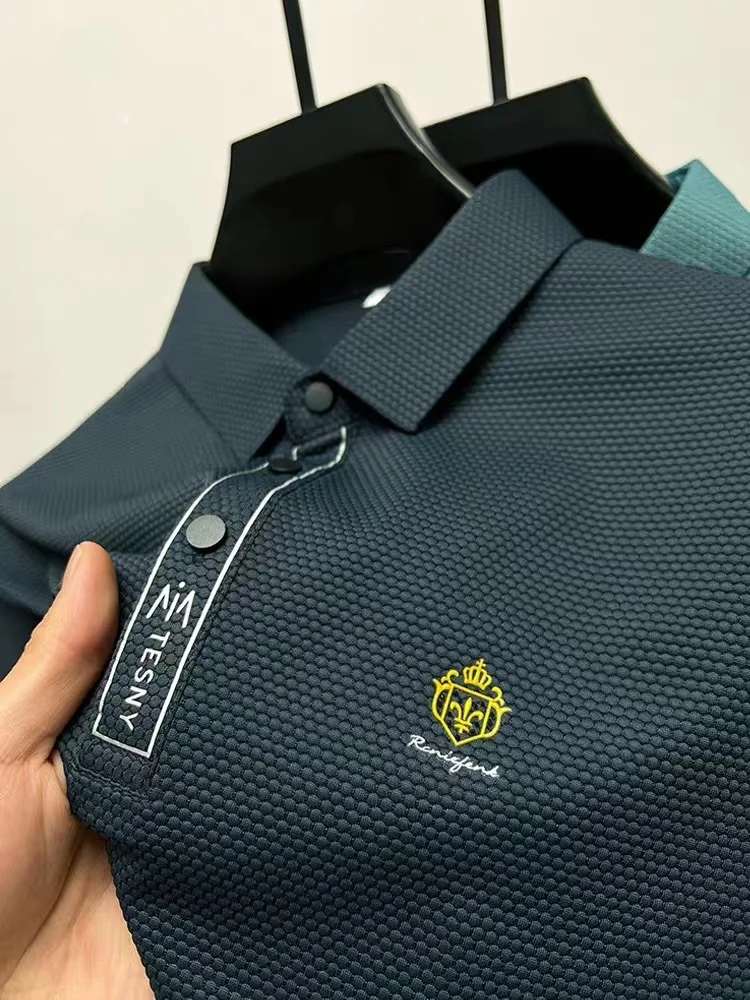 High end Ice Silk Breathable Short Sleeve Men's Polo Shirt New Summer Fashion Exquisite Embroidery T-shirt Luxury Top Casual Men
High end Ice Silk Breathable Short Sleeve Men's Polo Shirt New Summer Fashion Exquisite Embroidery T-shirt Luxury Top Casual Men