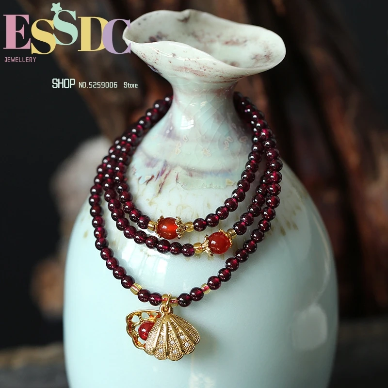 New Natural 4mm Garnet Multi-layer Bracelet Charm Small Pendant Female Jewelry Wholesale
New Natural 4mm Garnet Multi-layer Bracelet Charm Small Pendant Female Jewelry Wholesale